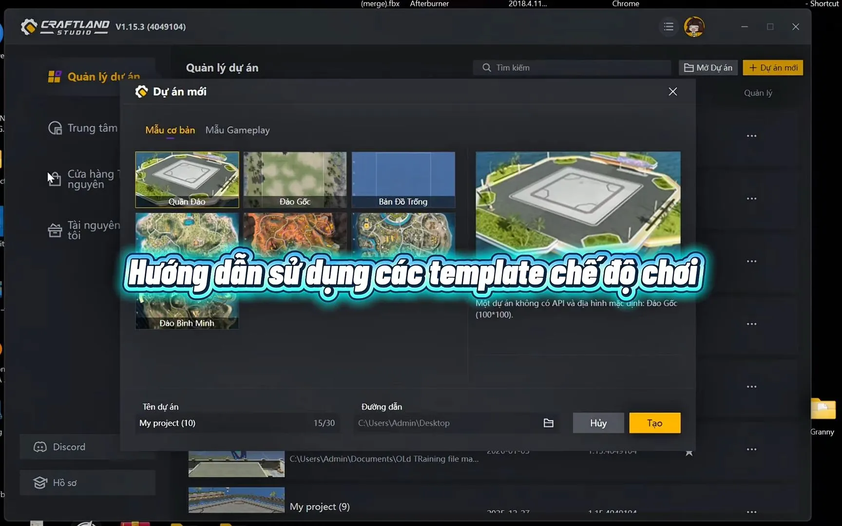 Hướng dẫn FE - Cách dùng các Template chế độ chơi